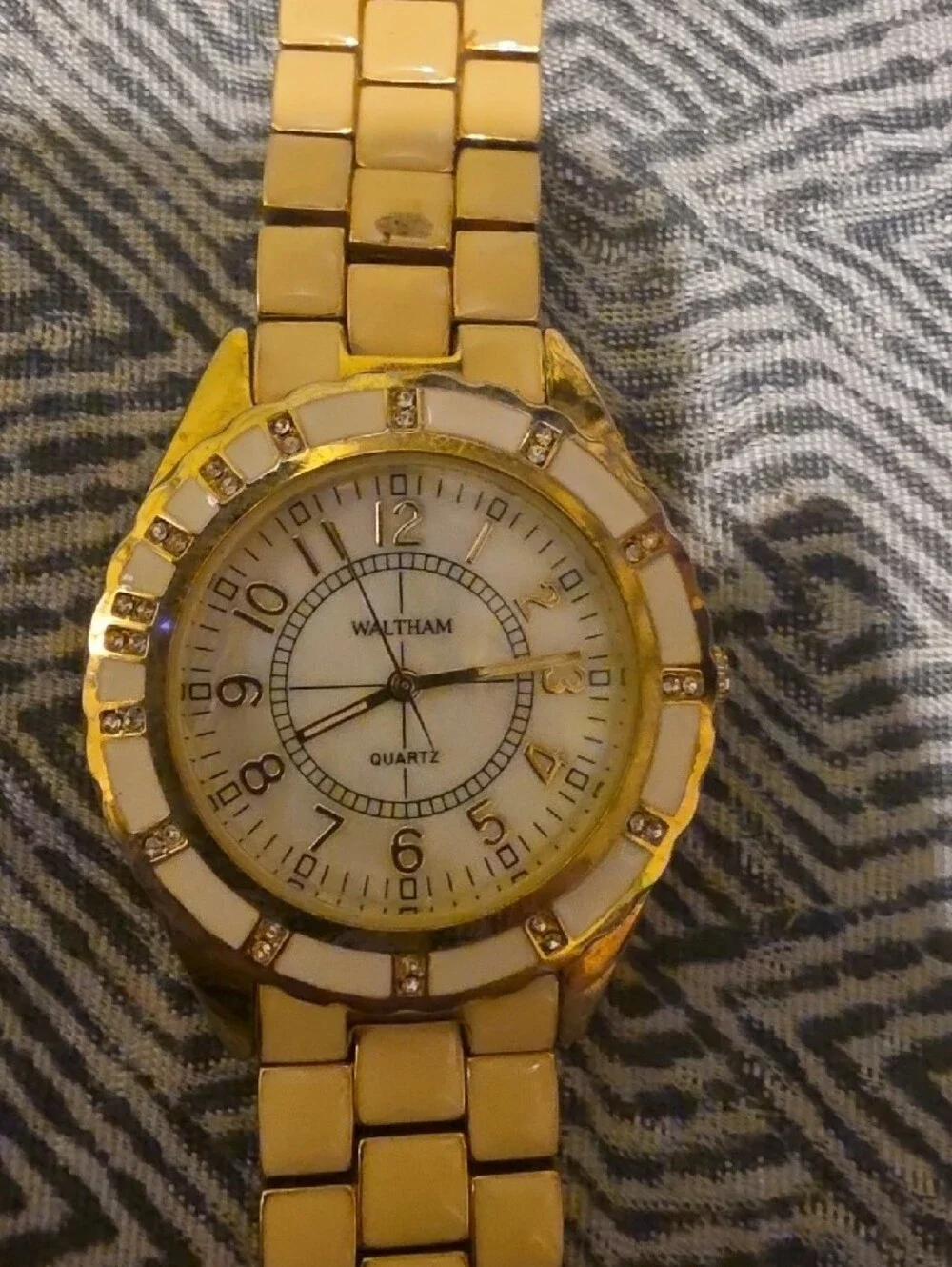 Gold and Cream Women's Bracelet Watch